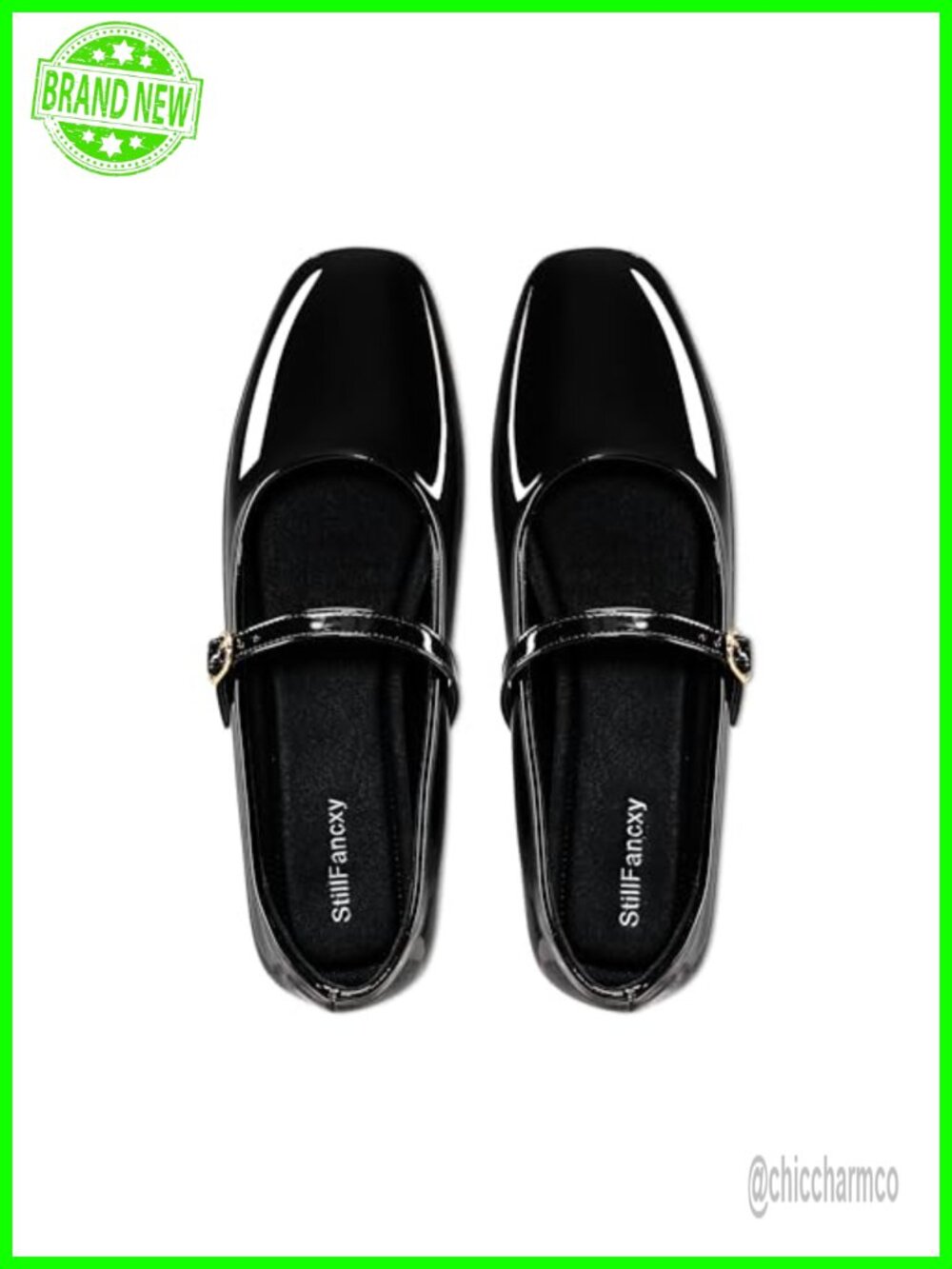 Patent Pearlized Leather Mary Jane Flats Slip On Comfort Shoes